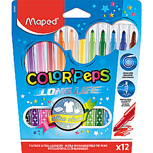 MAPED ColorPeps Long Life Markers 12 Colors