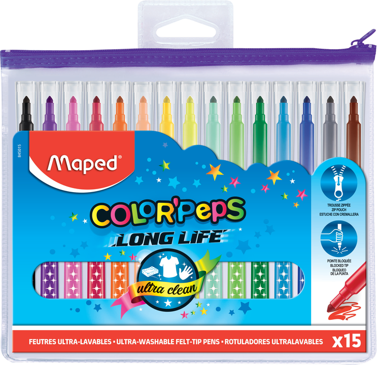 MAPED ColorPeps Long Life Markers 15 colors
