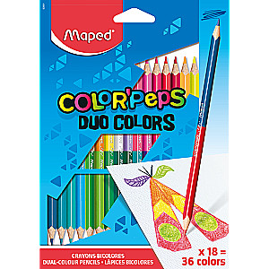 MAPED ColorPeps DUO Colored Pencils 18 pieces