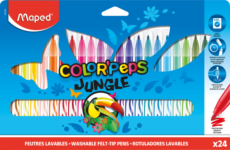 MAPED Jungle Markers, 24 Colors