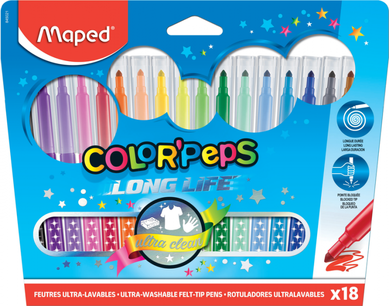 MAPED Color Peps Markers, 18 colors