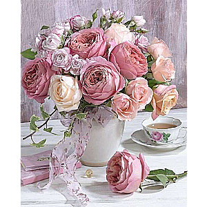 Diamond Mosaic - Delicate Peonies