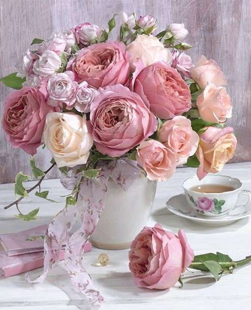 Diamond Mosaic - Delicate Peonies