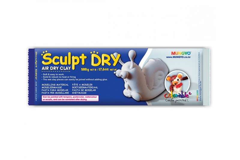Mungyo Sculpt Dry Self-Hardening Modeling Clay 500 g White