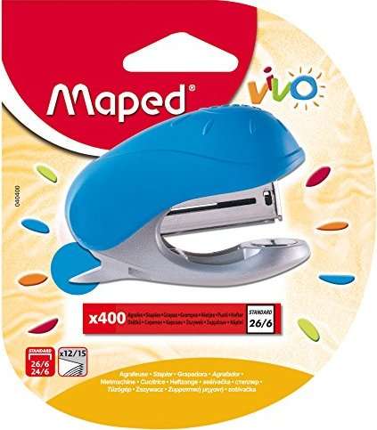 MAPED Vivo N10 Stapler, 15 sheets, blister + staples