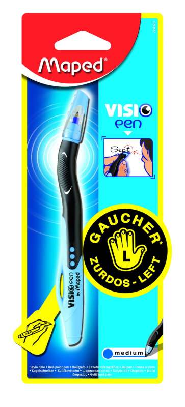 MAPED VISIO 0.7 mm Pen for Left-Handed Users, Blue
