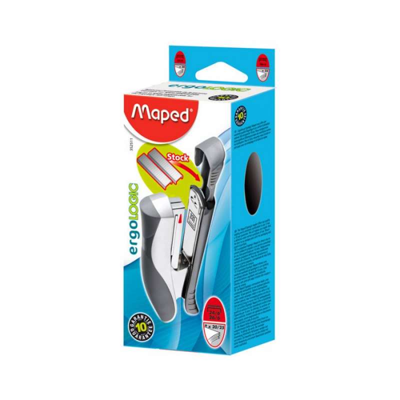 MAPED Ergologic Half Strip No. 24 assorted stapler