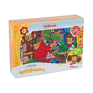 Кубики - Чебурашка, 12 штук 