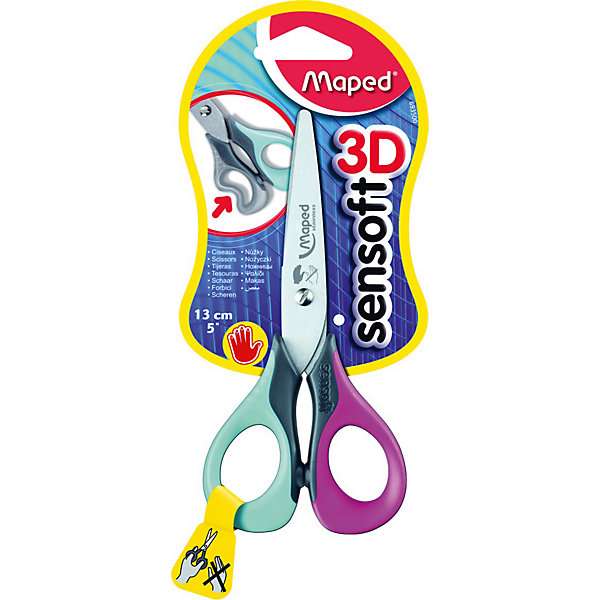 MAPED Sensoft 3D 13cm Scissors for Left-Handers