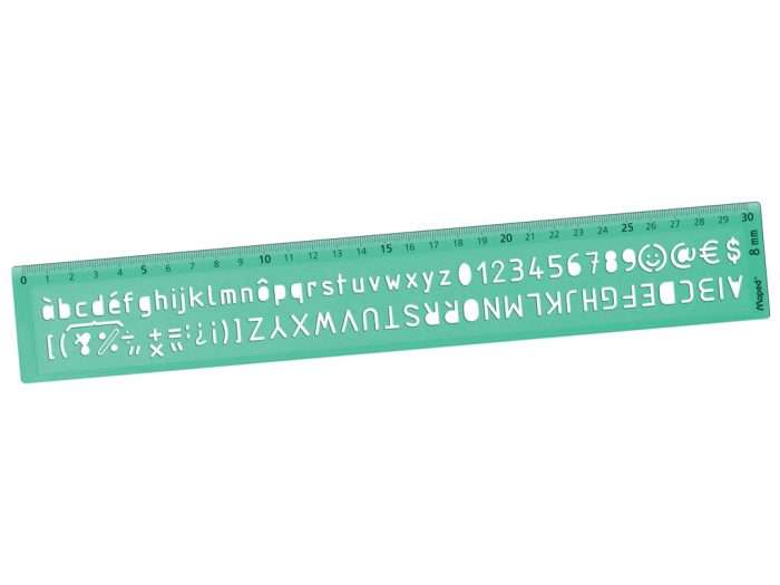 Ruler - MAPED with letters