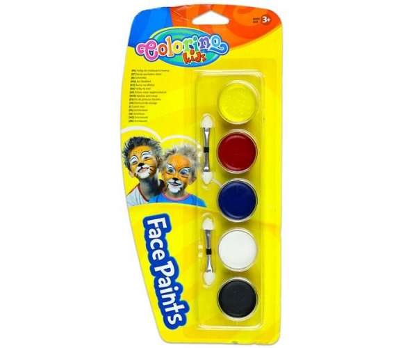 Краска для лица, 5 цветов. COLORINO