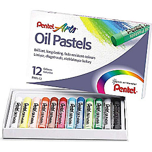 Пастель масляная Pentel "Oil Pastels", 12 цветов