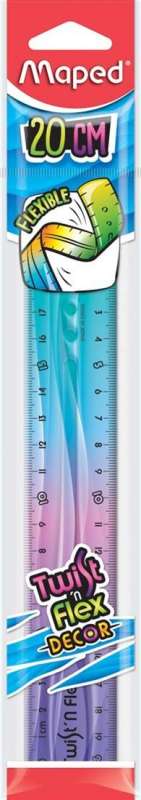 MAPED Twist'n Flex Ruler 20cm Decor, assorted