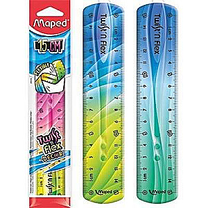 MAPED Twist'n Flex Ruler 15cm Decor