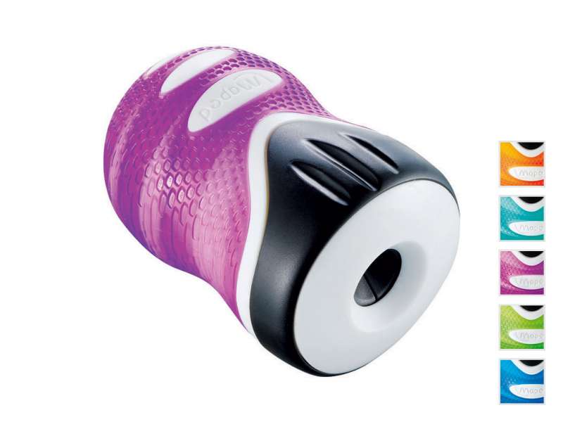 Maped Clean Grip Sharpener, 1 hole with soft zone, assorted