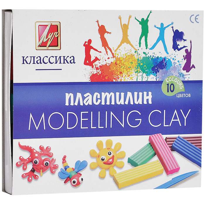 Plasticine Classic, 10 colors