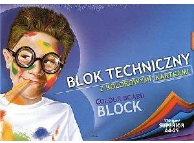 Colored Cardboard Kreska A4, 25 Sheets
