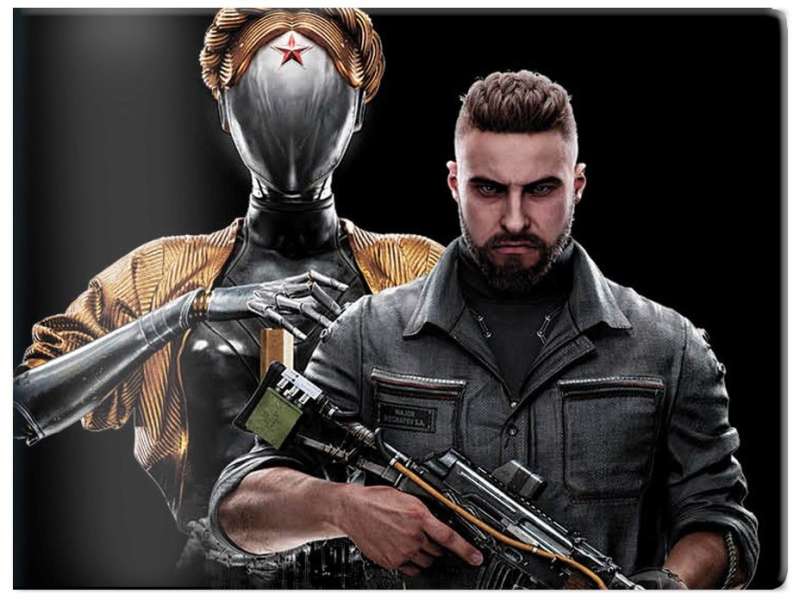 Cardholder Atomic Heart Twin and Major Nechayev (in the form of a book)