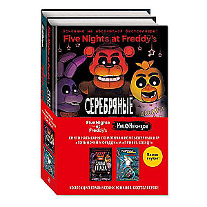 Set of 2 graphic novels with a poster. Five Nights at Freddy's and Hello Neighbor.