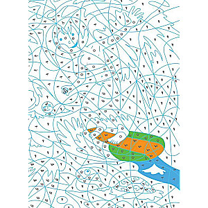 Bring to life magical pictures by colors, numbers, and symbols of summer