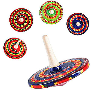 Spinning Top with Glitter Spiral (Large)