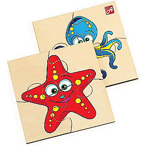 Wooden Puzzle - Marine Inhabitants