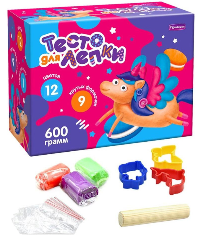 Modeling Dough. 12 Colors, 9 Shapes