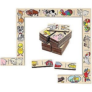 Domino Puzzle. Domestic Animals