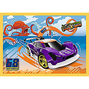Puzzle 4in1 Trefl: Hot Wheels vehicles