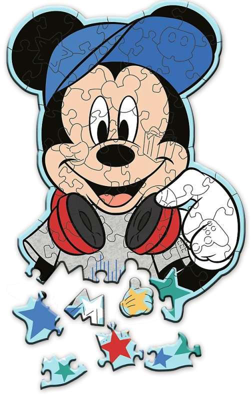 Puzzle 50 Wood Craft Junior Trefl: In Mickey's world