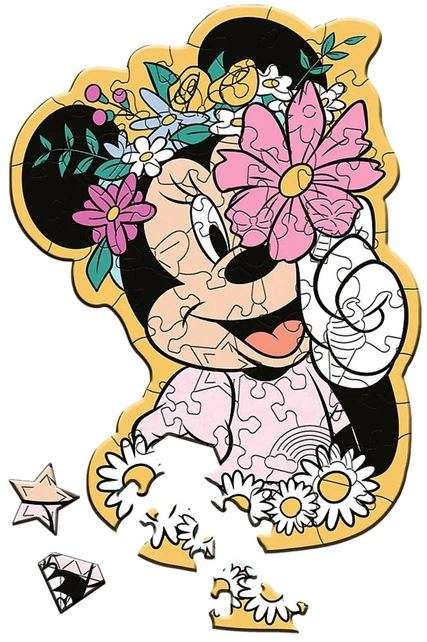 Puzzle 50 Wood Craft Junior Trefl: In Minnie's world