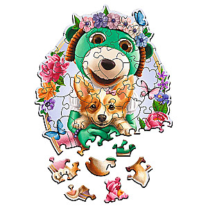 Puzzle 50 Wood Craft Junior Trefl: Happy Trefliks
