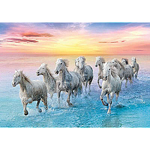 Puzzle 500 Trefl: Galloping white horses