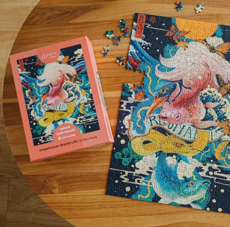 500 Piece Velvet Trefl Puzzle: Impetuous World Life