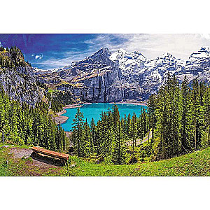 Puzzle 1500 Trefl: Lake Oeschinen, Alps, Switzerland