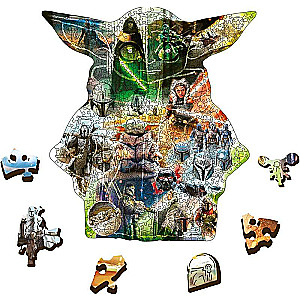 Puzzle 500+5 Wooden Shaped Trefl: The Mysterious Grogu