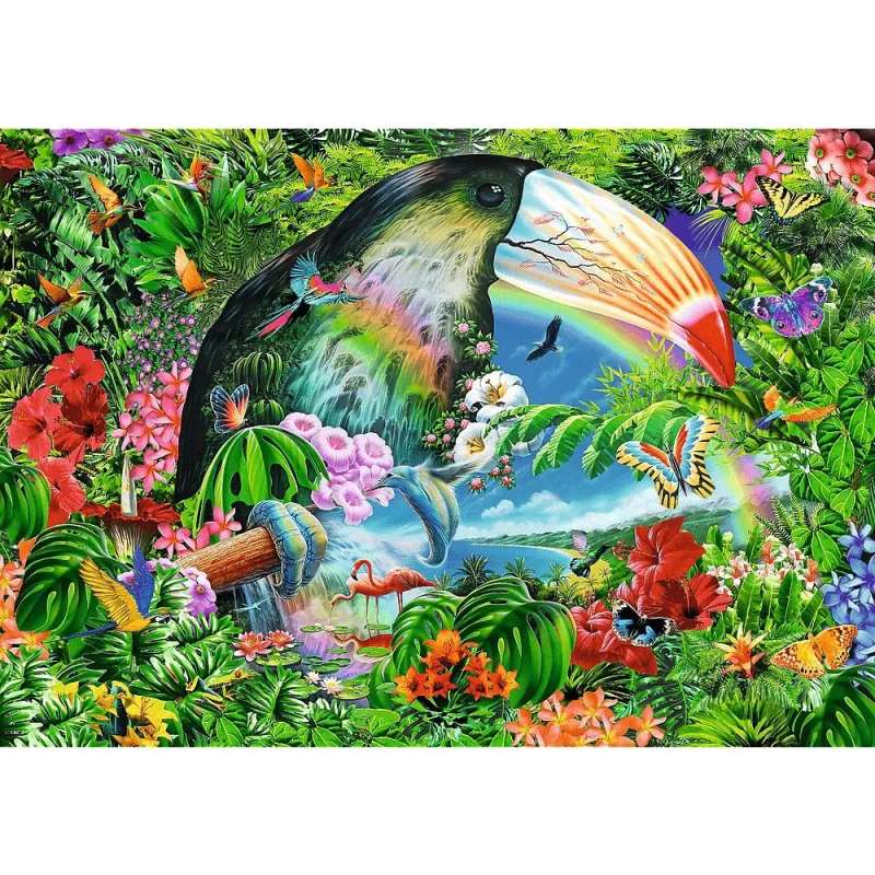 Puzzle 1040 Trefl: Tropical animals