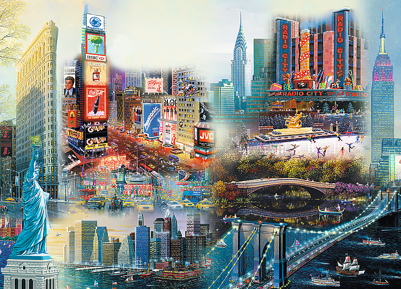 Puzzle 1000 Trefl: New York - Collage
