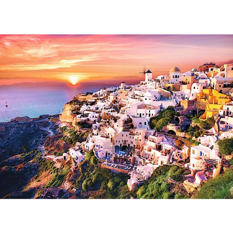 Puzzle 1000 Trefl: Sunset over Santorini