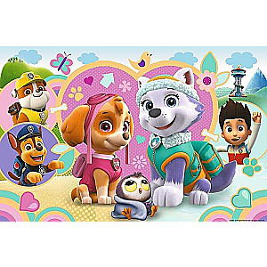 Puzzle 70 Glitter Trefl: Lovely Skye and Everest