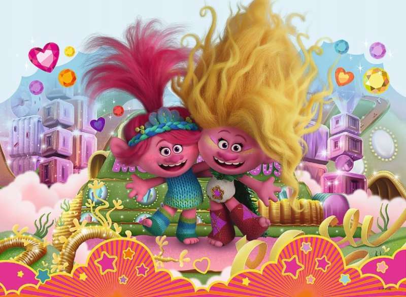 Puzzle 70 Glitter Trefl: Uniwersalne Trolls 3