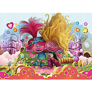 Puzzle 70 Glitter Trefl: Uniwersalne Trolls 3