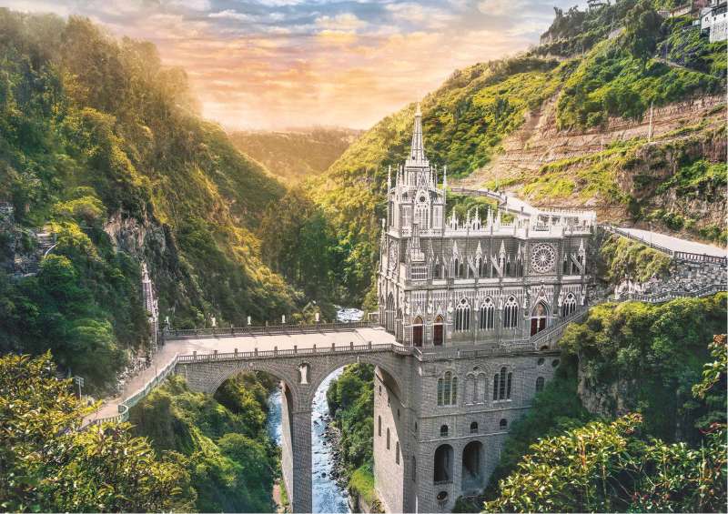 Puzzle 1000 Trefl: Las Lajas Sanctuary, Colombia