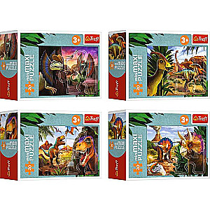 Puzzle mini-maksi Trefl: Eksploruj świat dinozaurów