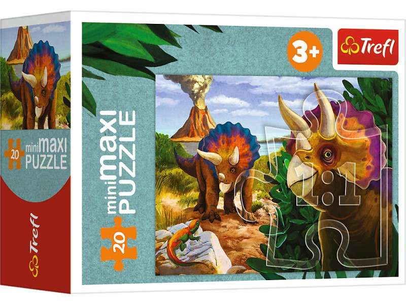 Puzzle mini-maksi Trefl: Eksploruj świat dinozaurów