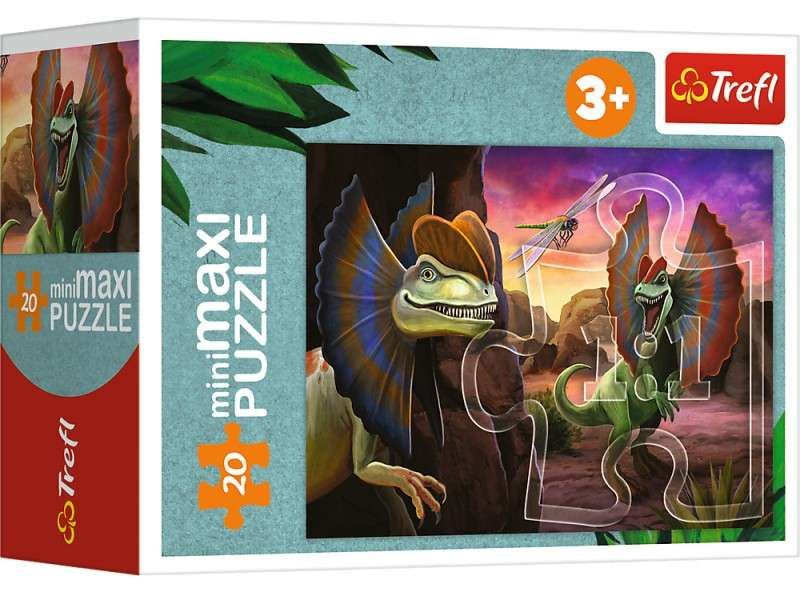 Puzzle mini-maksi Trefl: Eksploruj świat dinozaurów