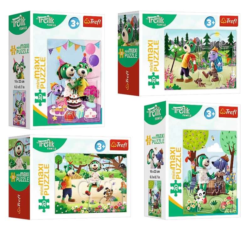 Puzzle mini-maksi Trefl: Rodzina Treflików