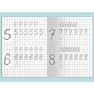 For kindergarten. Worksheets with reference points. Trainer