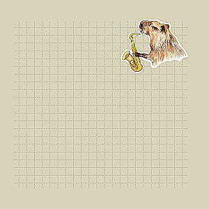 Notepad Cool Capybaras (blue with seeds)