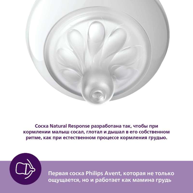 Philips Avent Silicone Pacifier: Anti-Colic, Slow Flow, 1 Month+, 2 pcs.
